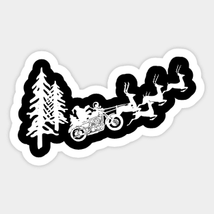 Biker Santa Sticker